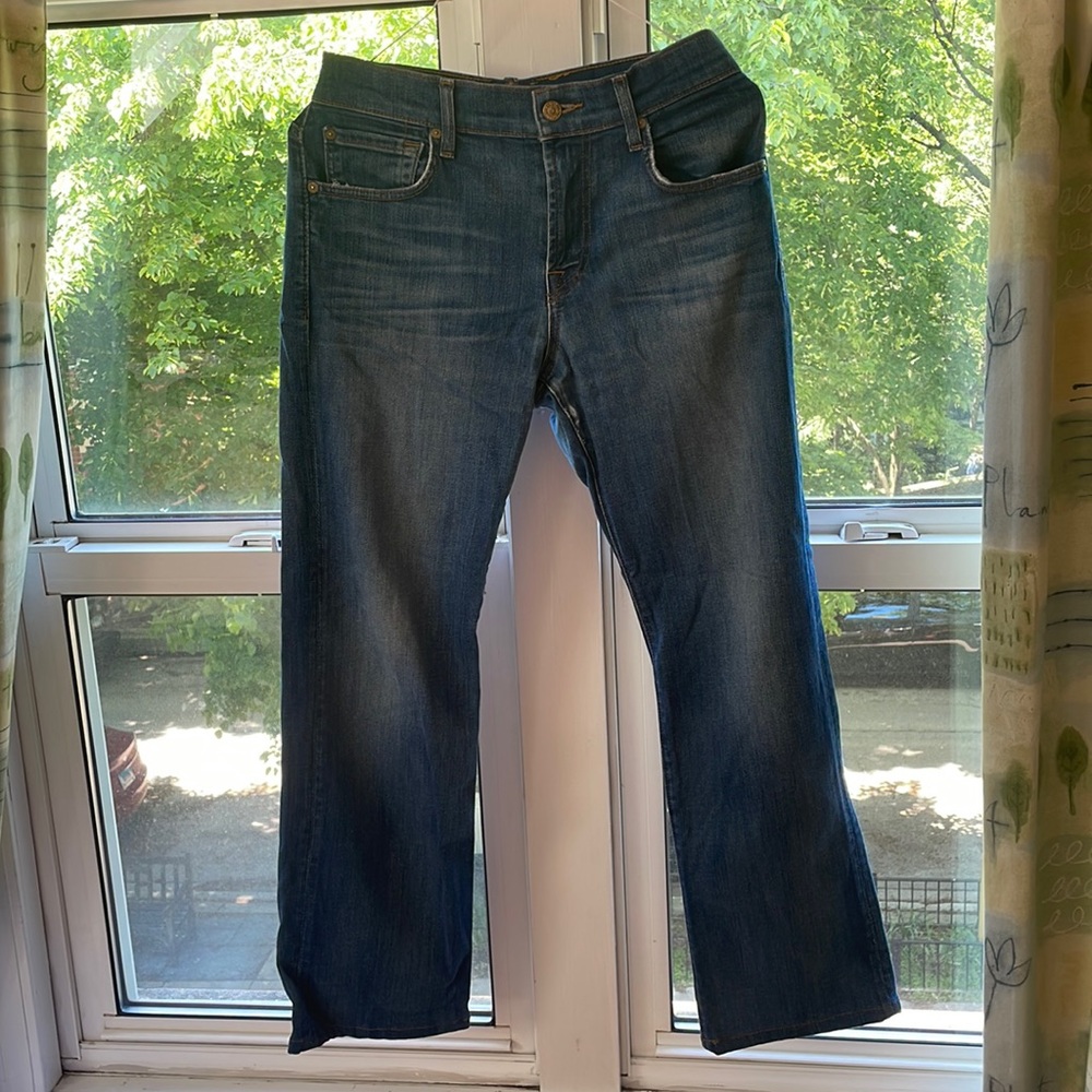 7 for all mankind bootcut blue jeans